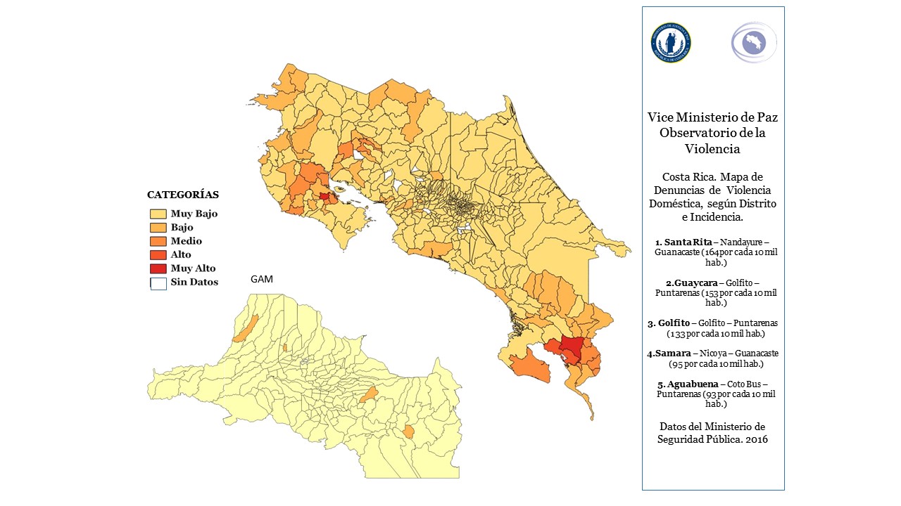 Mapa de denuncias de violencia doméstica